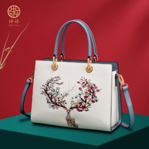 Home chinese style classic clutch shoulder tote handbag ladies cow leather cross body bags